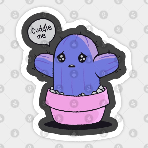 Cuddly Cactus Sticker by aaallsmiles